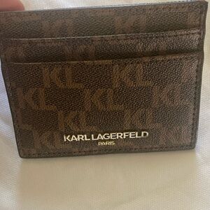 Karl Lagerfeld Monogram Brown Card Holder